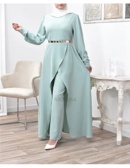 Tunic dress set with palazzo for a classy and chic veiled woman Neyssa