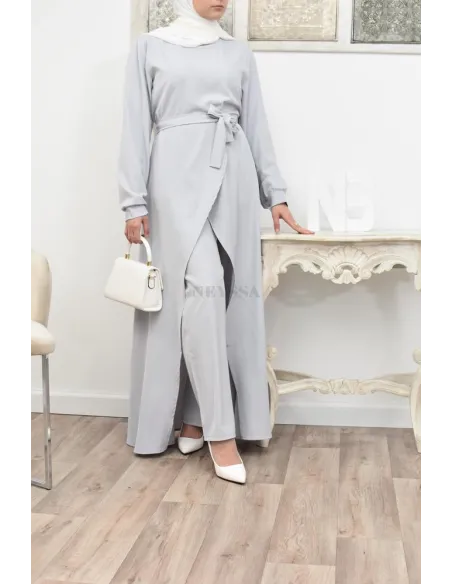 Tunic dress set with palazzo for a classy and chic veiled woman Neyssa