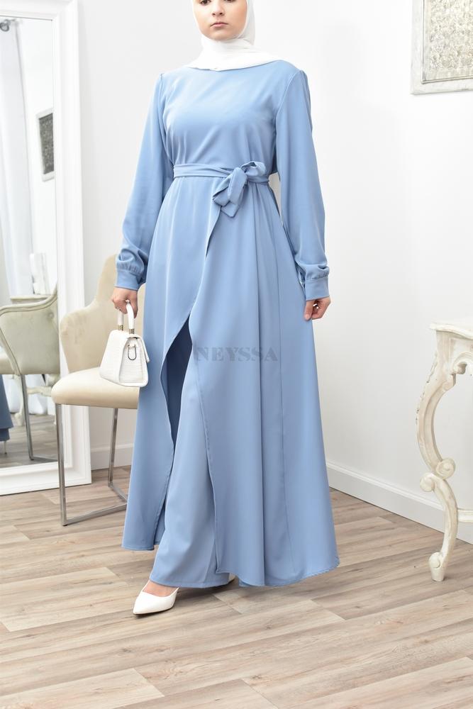 Tunic dress set with palazzo for a classy and chic veiled woman