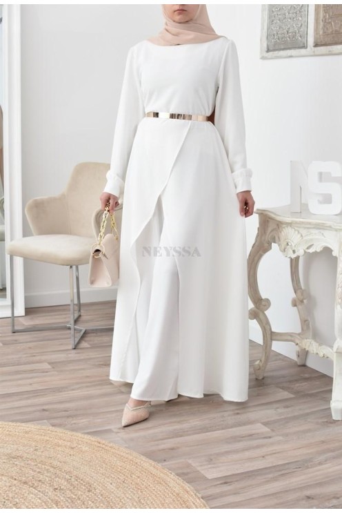 Tunic dress set with palazzo for a classy and chic veiled woman Neyssa