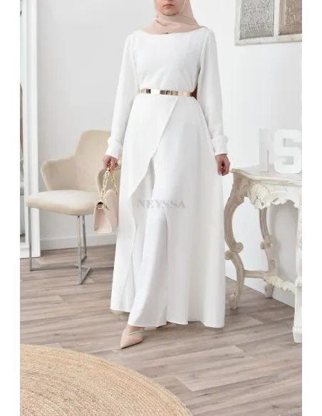 Tunic dress set with palazzo for a classy and chic veiled woman Neyssa