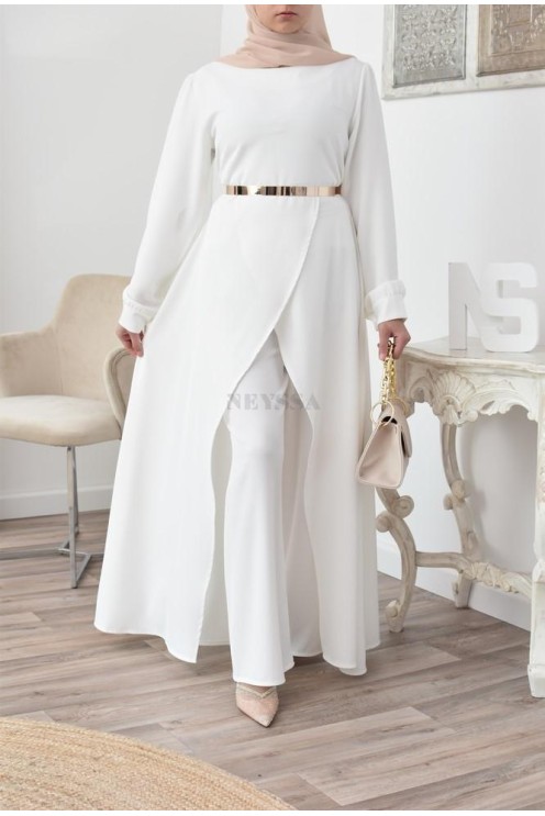 Tunic dress set with palazzo for a classy and chic veiled woman Neyssa