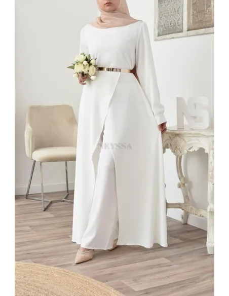 Tunic dress set with palazzo for a classy and chic veiled woman Neyssa