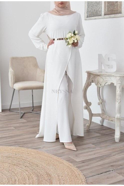 Tunic dress set with palazzo for a classy and chic veiled woman Neyssa