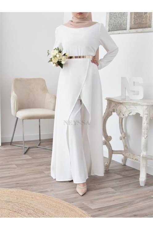 Tunic dress set with palazzo for a classy and chic veiled woman Neyssa