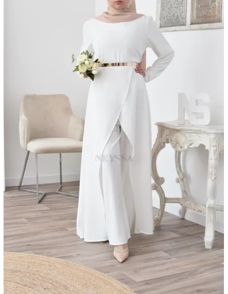 Tunic dress set with palazzo for a classy and chic veiled woman Neyssa