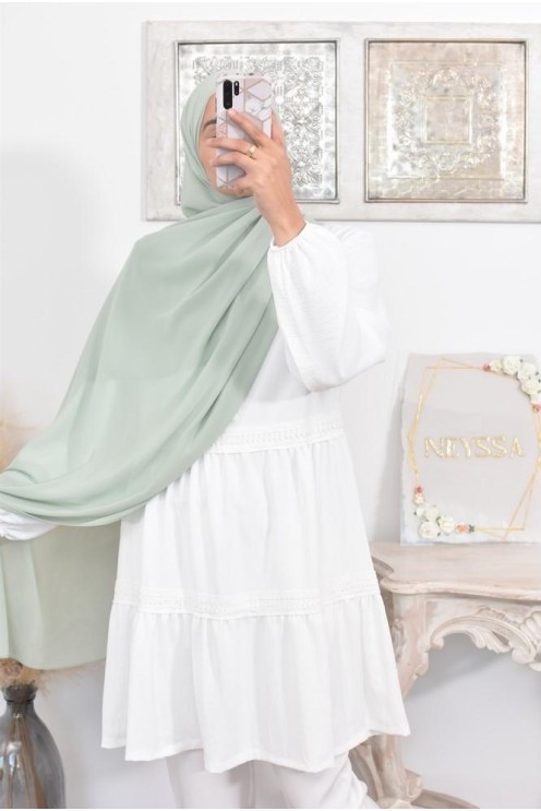 Maxi hijab mousseline xxl grand voile hijab crêpe hijab 180cm
