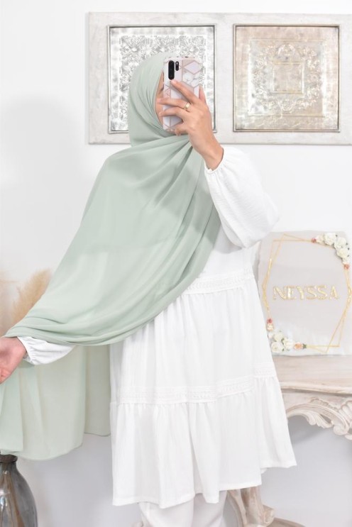 Maxi hijab mousseline xxl grand voile hijab crêpe hijab 180cm