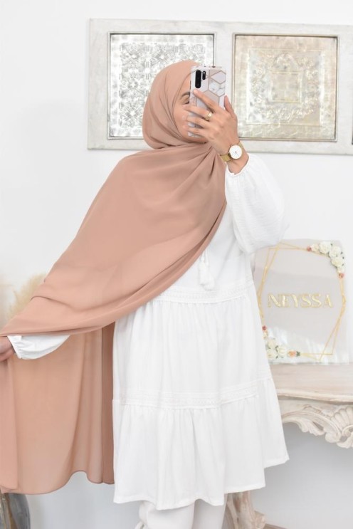 Maxi hijab mousseline xxl grand voile hijab crêpe hijab 180cm
