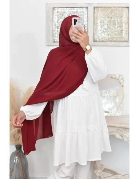 Maxi hijab mousseline xxl grand voile hijab crêpe hijab 180cm