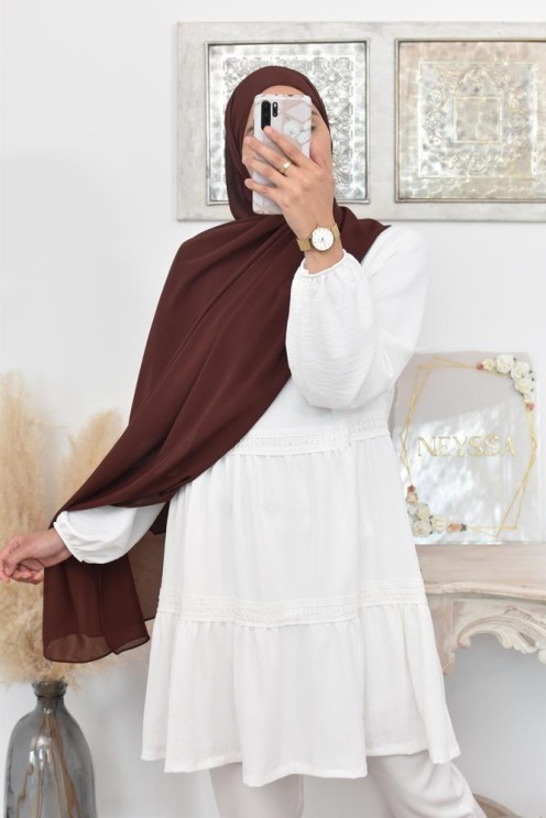 Maxi hijab mousseline xxl grand voile hijab crêpe hijab 180cm
