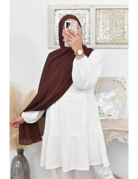 Maxi hijab mousseline xxl grand voile hijab crêpe hijab 180cm