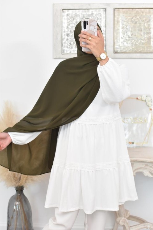 Maxi hijab mousseline xxl grand voile hijab crêpe hijab 180cm