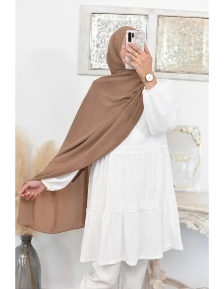 Maxi hijab mousseline xxl grand voile hijab crêpe hijab 180cm