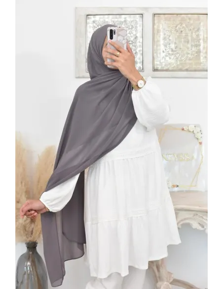 Maxi hijab mousseline xxl grand voile hijab crêpe hijab 180cm