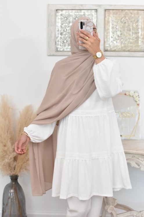 Maxi hijab mousseline xxl grand voile hijab crêpe hijab 180cm