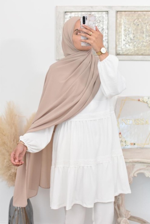 Maxi hijab mousseline xxl grand voile hijab crêpe hijab 180cm