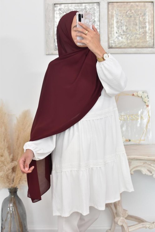 Maxi hijab mousseline xxl grand voile hijab crêpe hijab 180cm