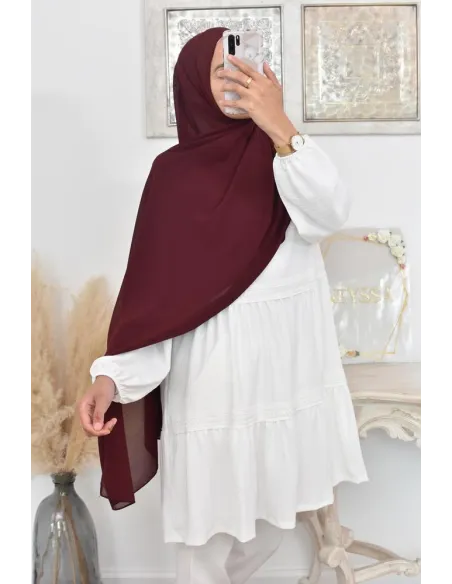 Maxi hijab mousseline xxl grand voile hijab crêpe hijab 180cm