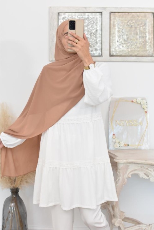 Maxi hijab mousseline xxl grand voile hijab crêpe hijab 180cm