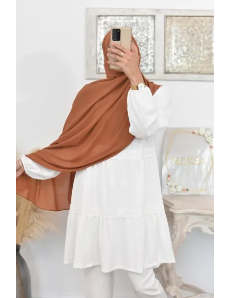Maxi hijab mousseline xxl grand voile hijab crêpe hijab 180cm
