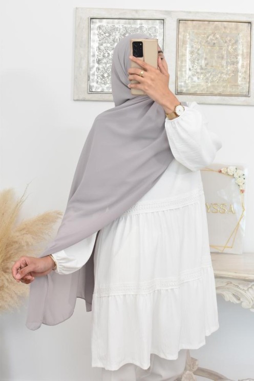 Maxi hijab mousseline xxl grand voile hijab crêpe hijab 180cm