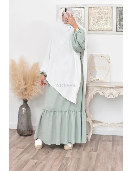 Long khimar pointu pour femme musulmane hijab légiféré