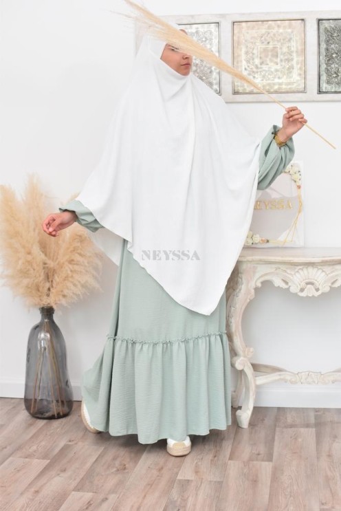 Long khimar pointu pour femme musulmane hijab légiféré