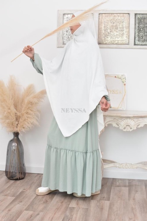 Long khimar pointu pour femme musulmane hijab légiféré
