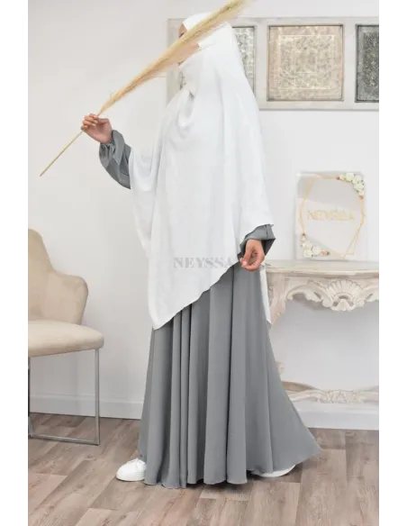Long khimar pointu pour femme musulmane hijab légiféré