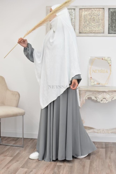 Long khimar pointu pour femme musulmane hijab légiféré