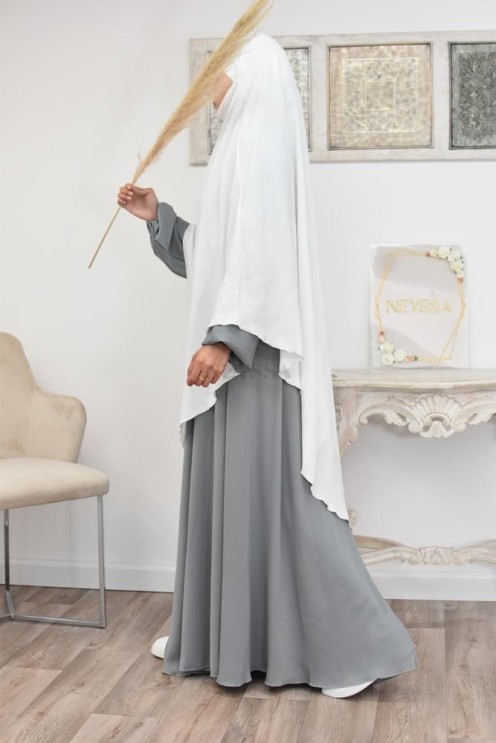 Long khimar pointu pour femme musulmane hijab légiféré