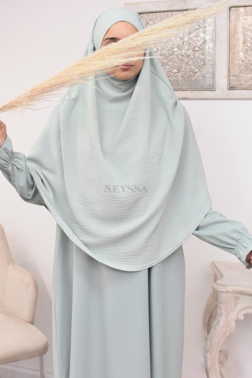 Lang fließender runder Khimar in billigem Jazz für muslimische Frauen