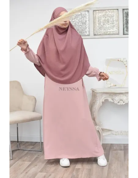 Lang fließender runder Khimar in billigem Jazz für muslimische Frauen