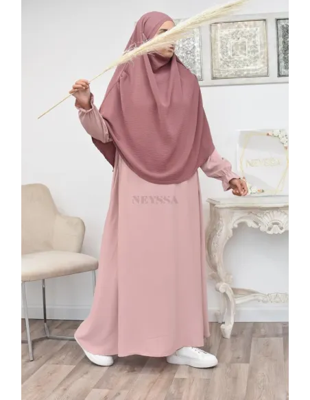 Lang fließender runder Khimar in billigem Jazz für muslimische Frauen