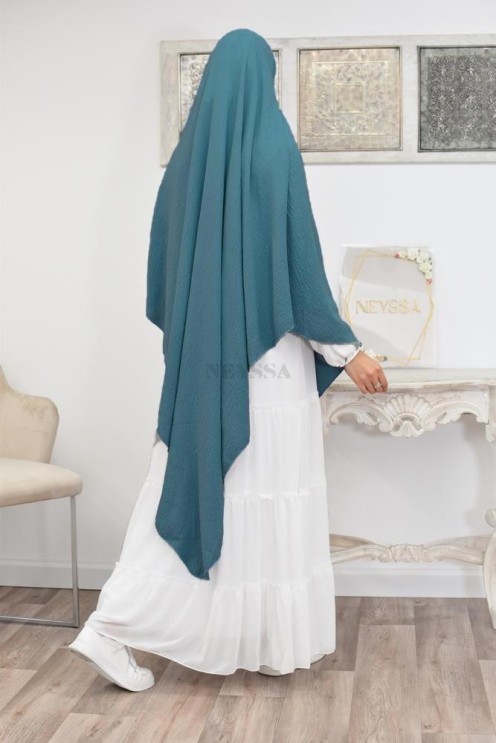 Long khimar pointu pour femme musulmane hijab légiféré