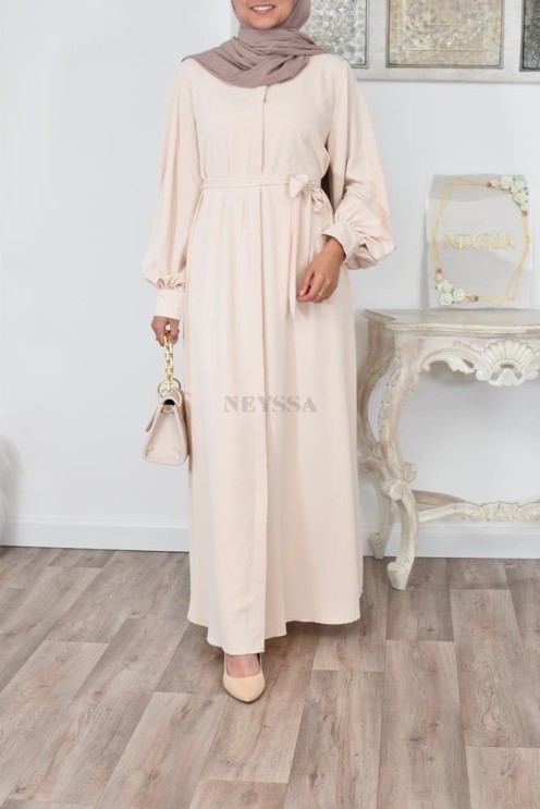 Robe abaya chemise longue, vêtements pour femmes voilées musulmanes