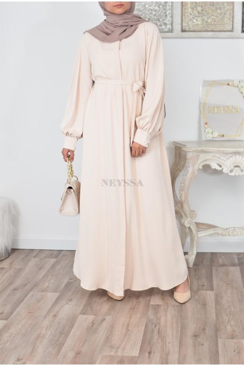 Robe abaya chemise longue, vêtements pour femmes voilées musulmanes