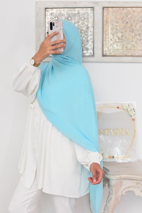 Maxi hijab carré mousseline