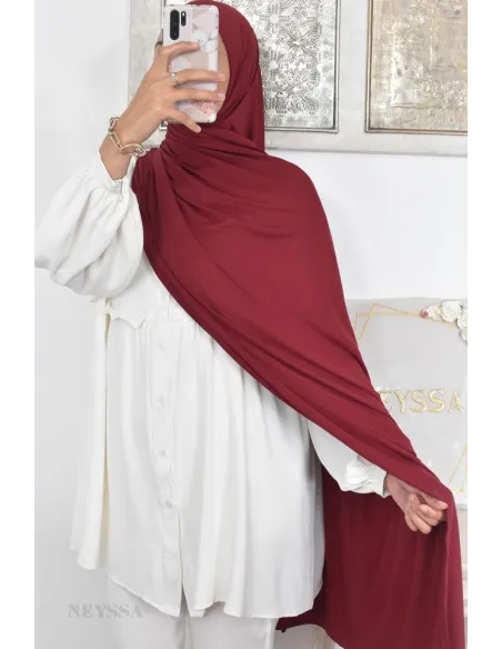 hijab long  xxl jersey de viscose idéal pour hijabi femme voilée