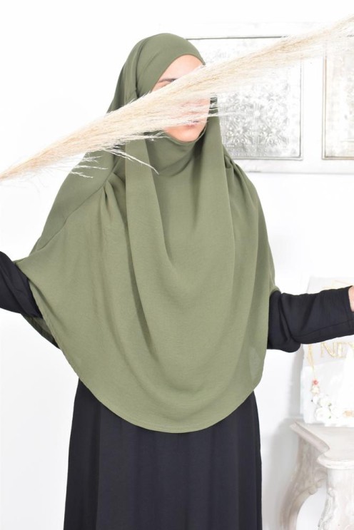 Lang fließender runder Khimar in billigem Jazz für muslimische Frauen