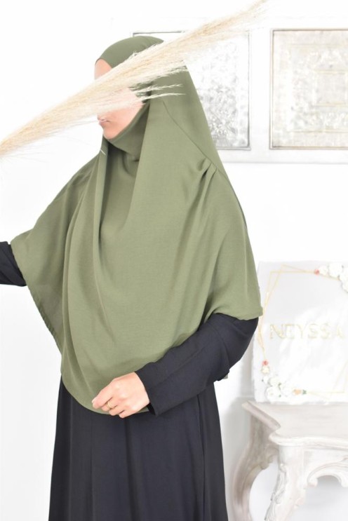 Lang fließender runder Khimar in billigem Jazz für muslimische Frauen