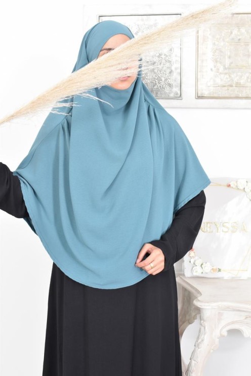 Long khimar rond fluide en jazz pas cher pour femme musulmane