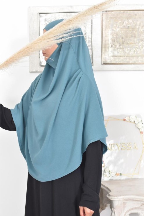 Long khimar rond fluide en jazz pas cher pour femme musulmane