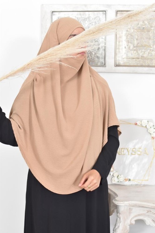 Lang fließender runder Khimar in billigem Jazz für muslimische Frauen