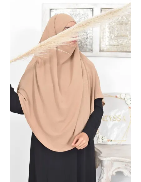 Lang fließender runder Khimar in billigem Jazz für muslimische Frauen