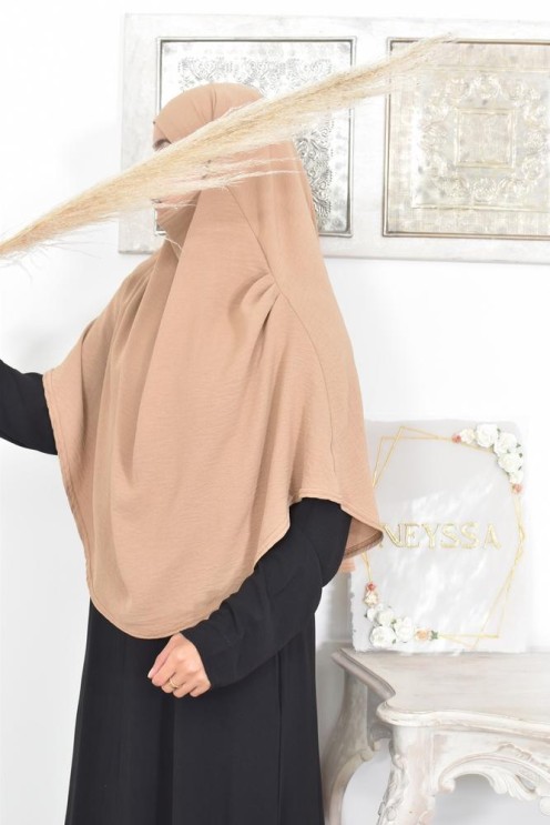 Lang fließender runder Khimar in billigem Jazz für muslimische Frauen