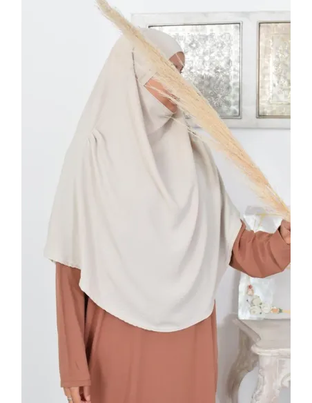 Lang fließender runder Khimar in billigem Jazz für muslimische Frauen