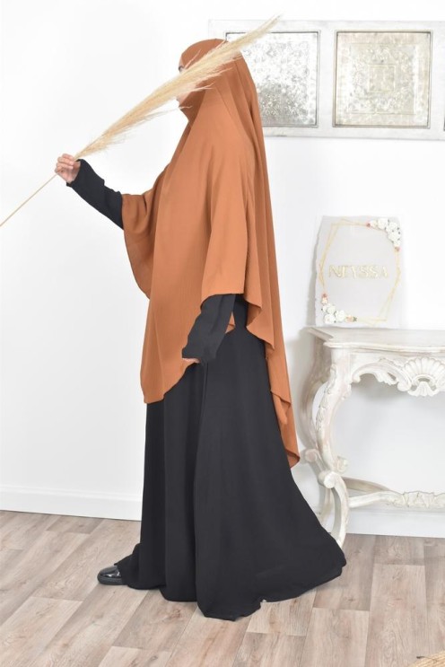 Long khimar pointu pour femme musulmane hijab légiféré
