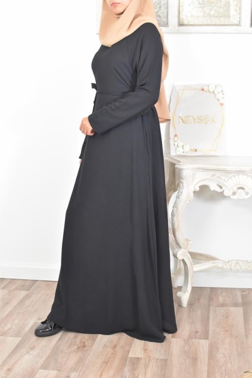 longue robe évasée musulmane mastour lfemme 1m80 ,longue robe évasée